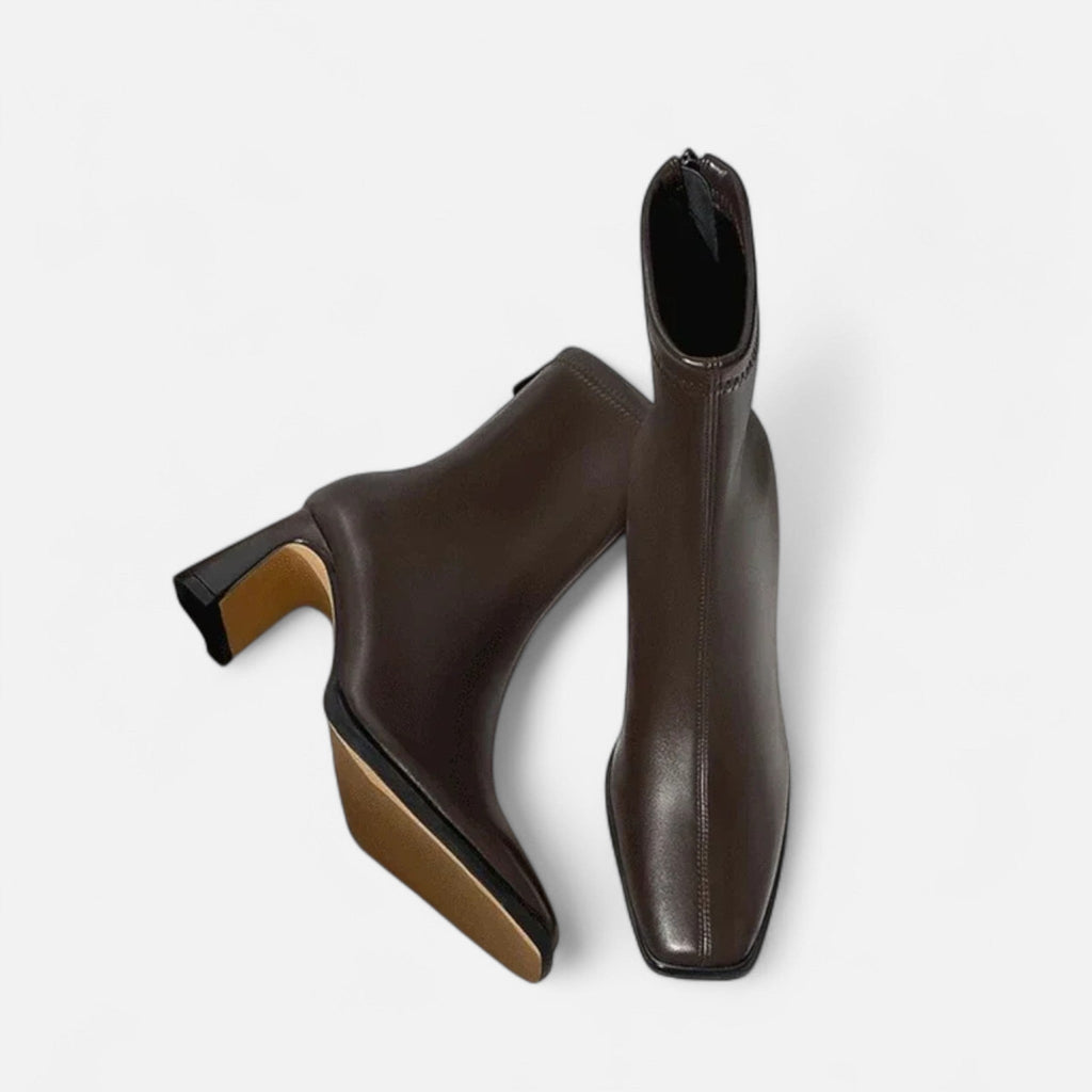 Women's Square-Toe Winter Ankle Boots with Cosy Lining