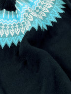 Women's Warm Jacquard Chunky Knit Jumper with Crew Neck