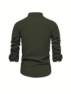 Men's Slim-Cut Desk-to-Dinner Shirt with Long Sleeves