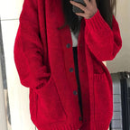 Women's Oversized Textured Knit Cardigan for Easy Layering