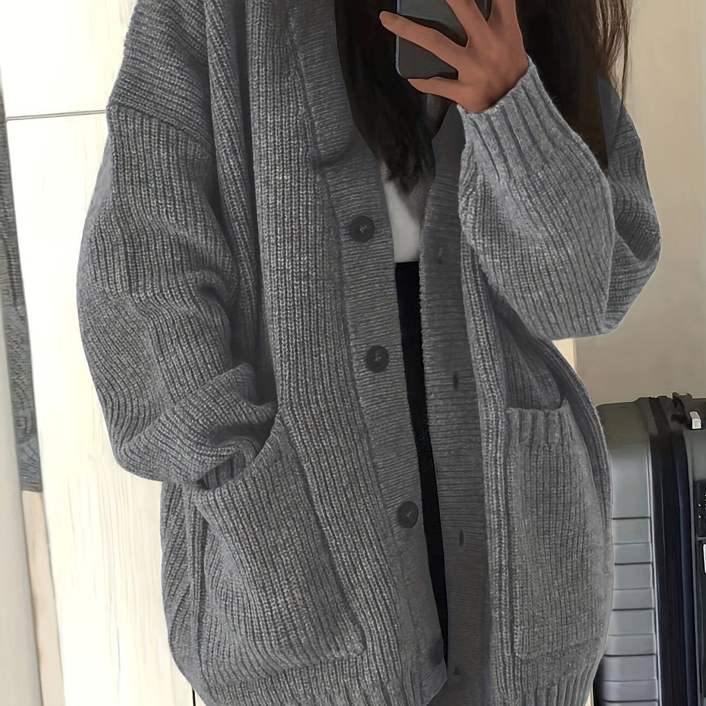 Women's Oversized Textured Knit Cardigan for Easy Layering