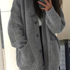 Women's Oversized Textured Knit Cardigan for Easy Layering