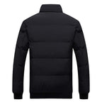 Men's Ribbed-Cuff Quilted Puffer Jacket in a Shorter Length