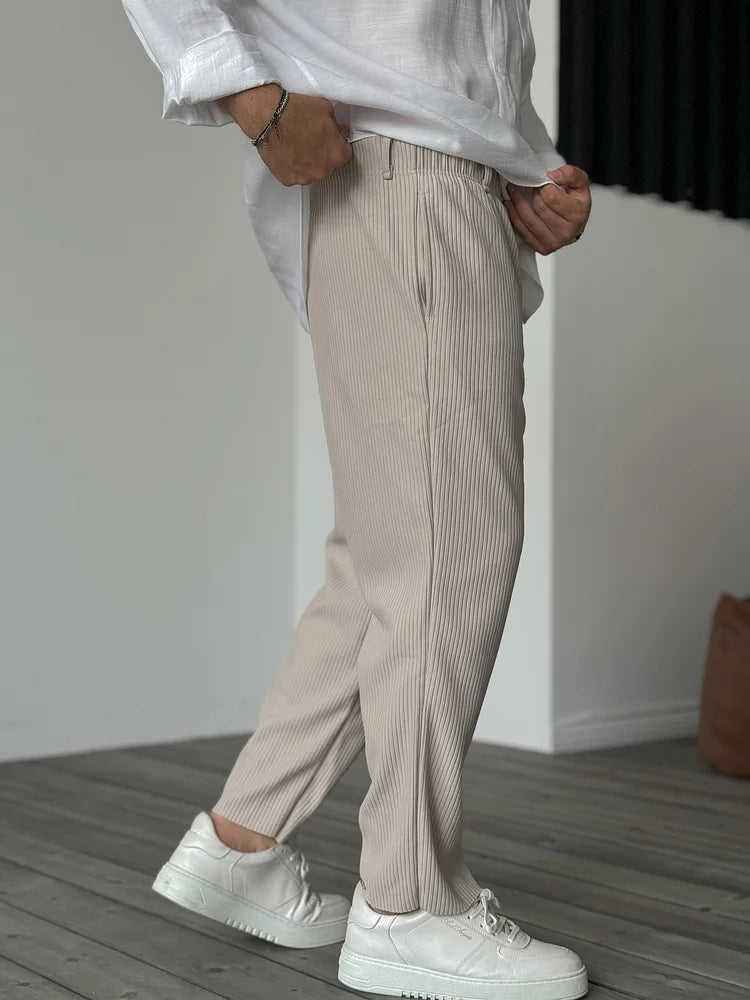 Men's Pull-On Baggy Wide-Leg Trousers for City Days