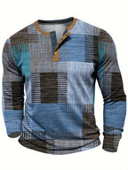 Men's Retro Check Pattern Jumper for Weekends and Evenings