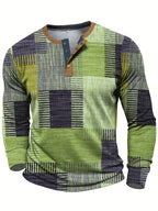 Men's Retro Check Pattern Jumper for Weekends and Evenings