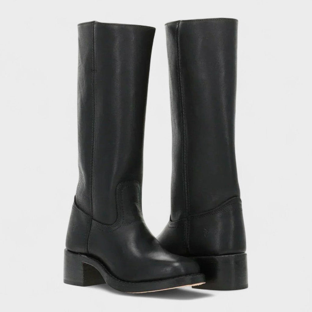 Women's Leather Western Boots with Centre Seam and Two-Tone Lining