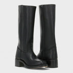 Women's Leather Western Boots with Centre Seam and Two-Tone Lining