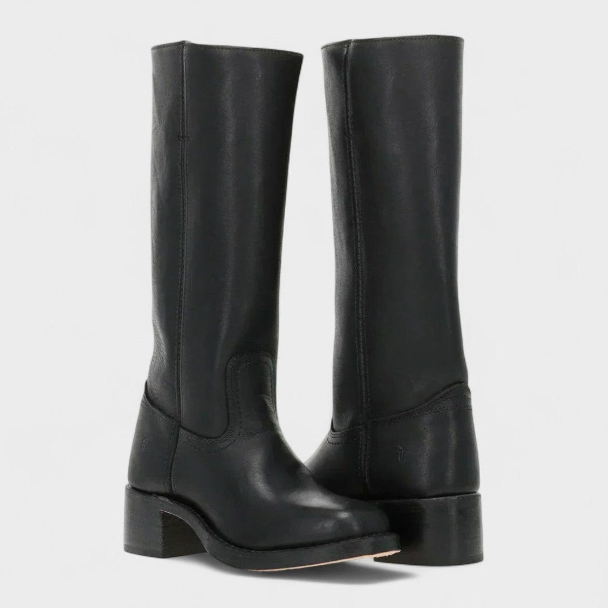 Women's Leather Western Boots with Centre Seam and Two-Tone Lining