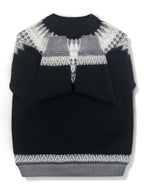 Women's Warm Jacquard Chunky Knit Jumper with Crew Neck