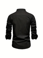 Men's Slim-Cut Desk-to-Dinner Shirt with Long Sleeves