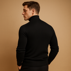 Men's Bulk-Free Soft Rib Roll Neck Jumper