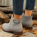 Women's Round-Toe Slip-On Chelsea Boots with Deep-Tread Sole