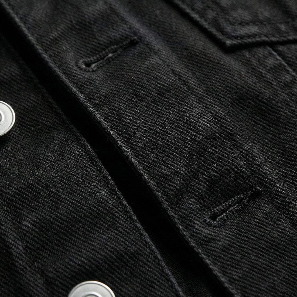 Women's Everyday Cropped Denim Jacket with Buttoned Chest Pockets