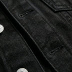 Women's Everyday Cropped Denim Jacket with Buttoned Chest Pockets