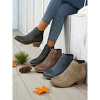 Women's Classic Cutout Ankle Boots with Easy Side Zip