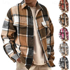 Men's Timeless Check Shirt Jacket to Wear Open or Buttoned