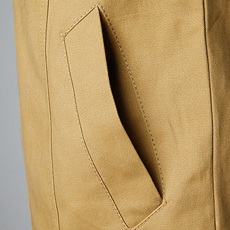 Men's Classic Relaxed-Fit Field Jacket for Spring and Autumn