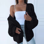 Women's Oversized Edge-to-Edge Cardigan in Thick Chunky Knit