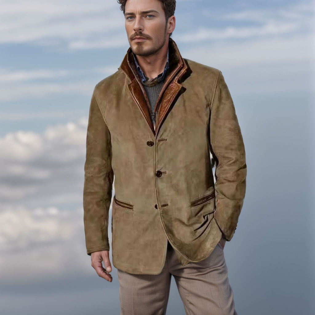 Men's Versatile Button-Front Blazer for Office and Weekend