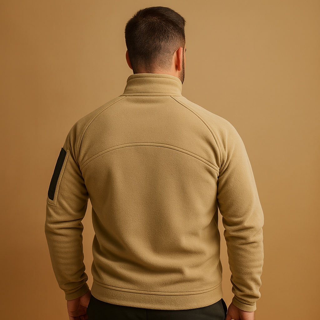 Men's Sleeve-Pocket High-Neck Layering Jumper