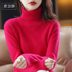 Women's Soft Rib-Knit High Neck Jumper for Everyday Layering