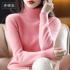 Women's Soft Rib-Knit High Neck Jumper for Everyday Layering