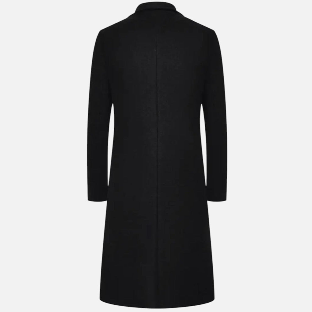 Men's Streamlined Knee-Length Coat with Light Inner Lining