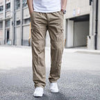 Men's Four-Way Stretch Travel Trousers with Cargo Pockets