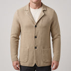 Men's Slim Textured Knit Button Cardigan for Work and Weekend
