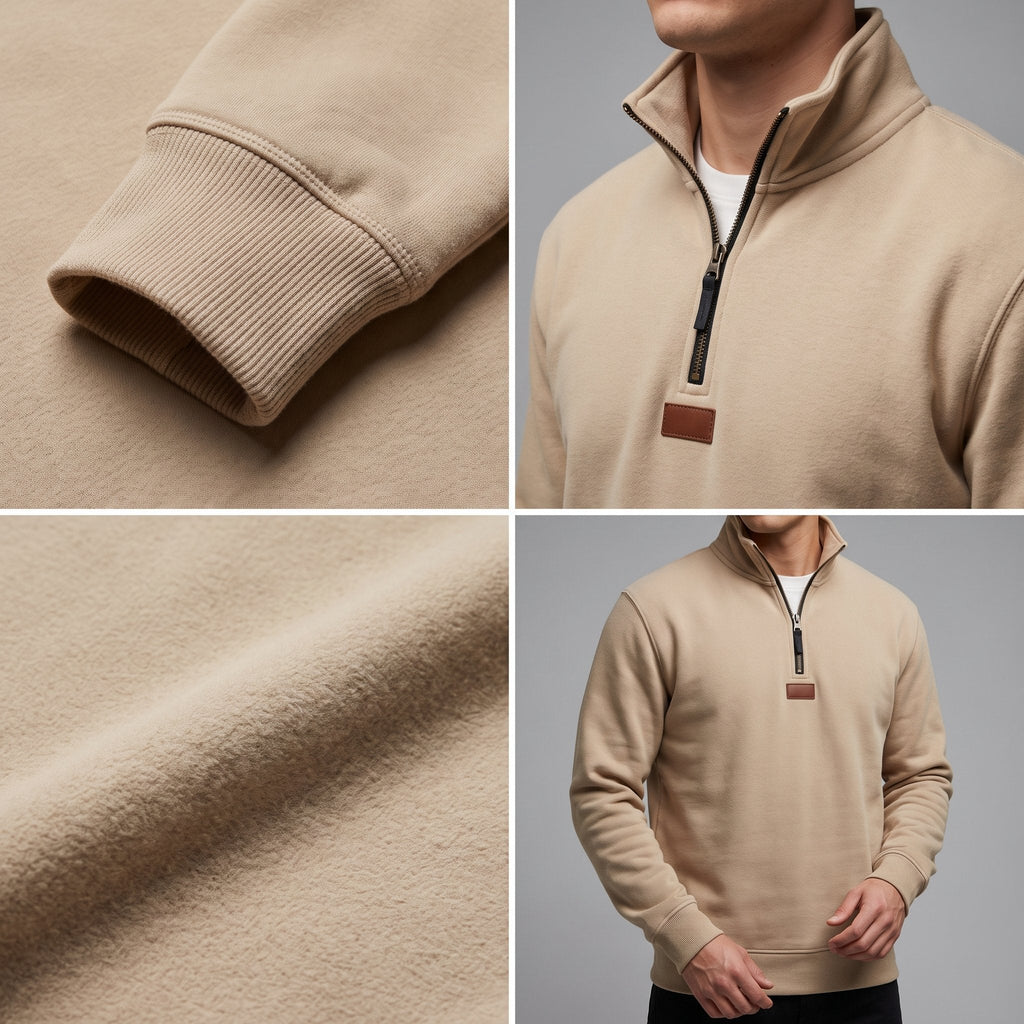 Men's Shape-Holding Fleece Sweatshirt in a Modern Cut