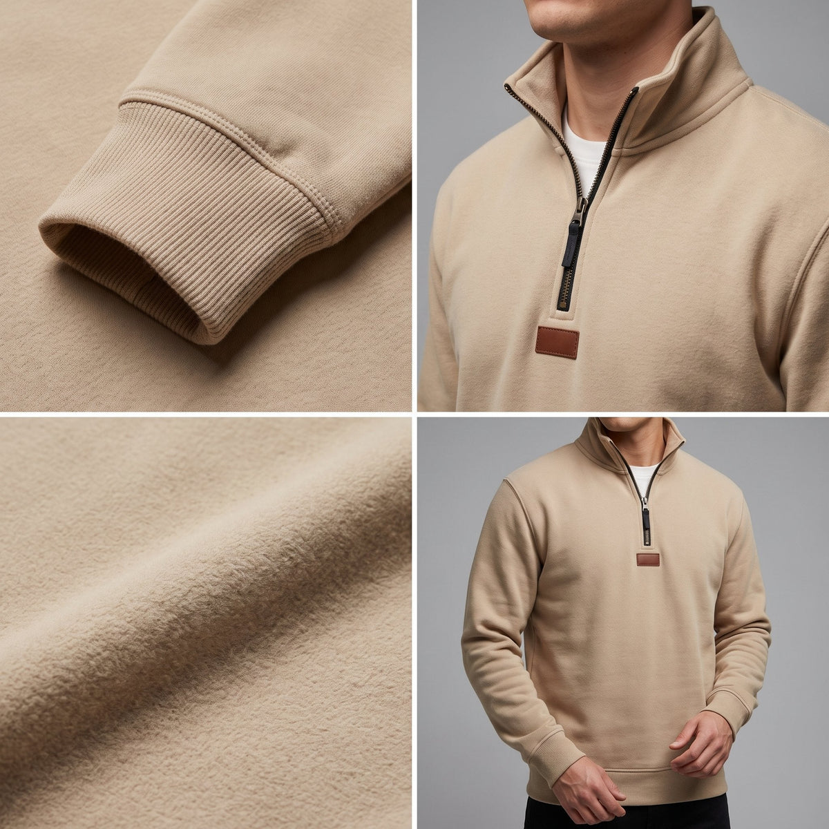 Men's Shape-Holding Fleece Sweatshirt in a Modern Cut