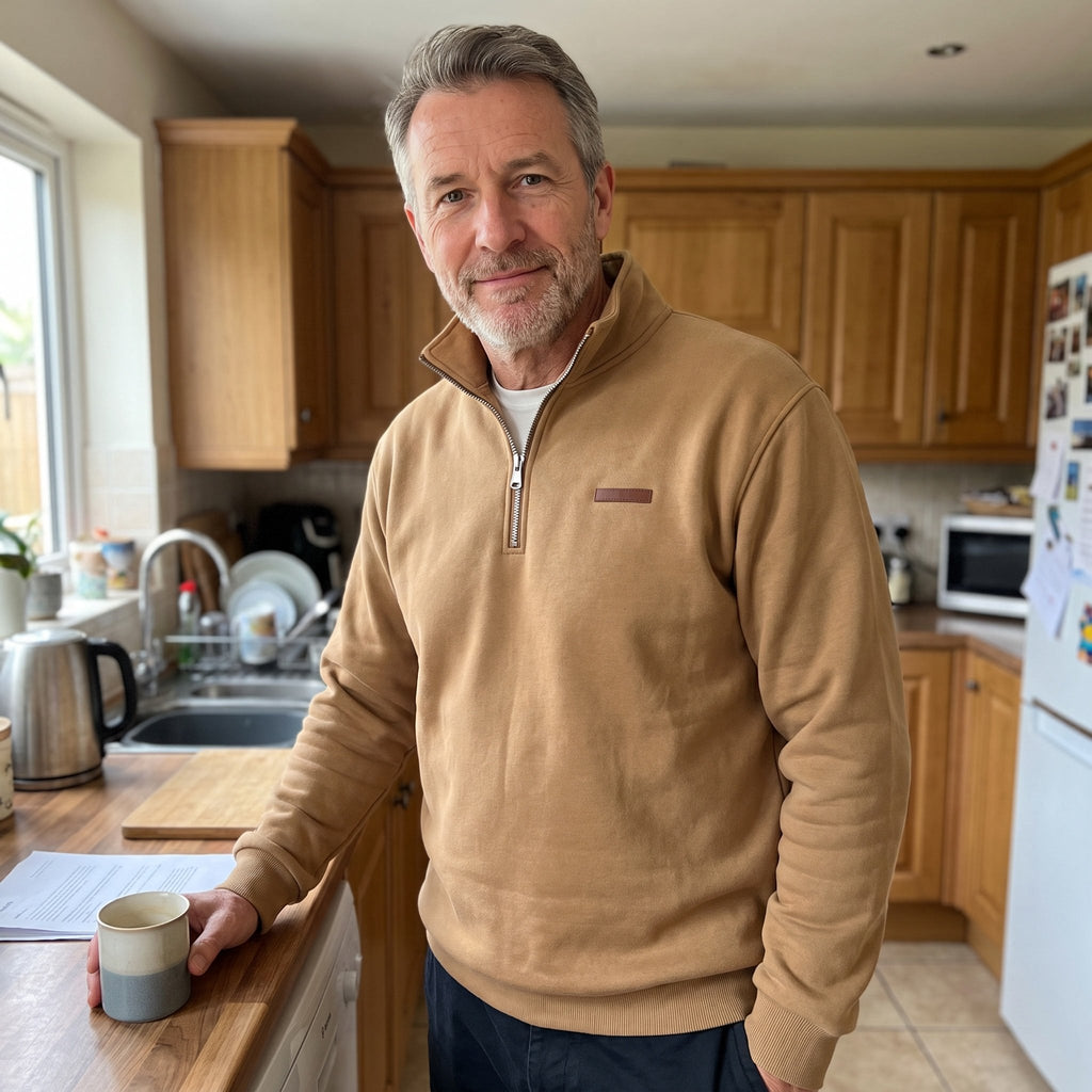 Men's Shape-Holding Fleece Sweatshirt in a Modern Cut