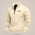 Men's Shape-Holding Fleece Sweatshirt in a Modern Cut - Beige