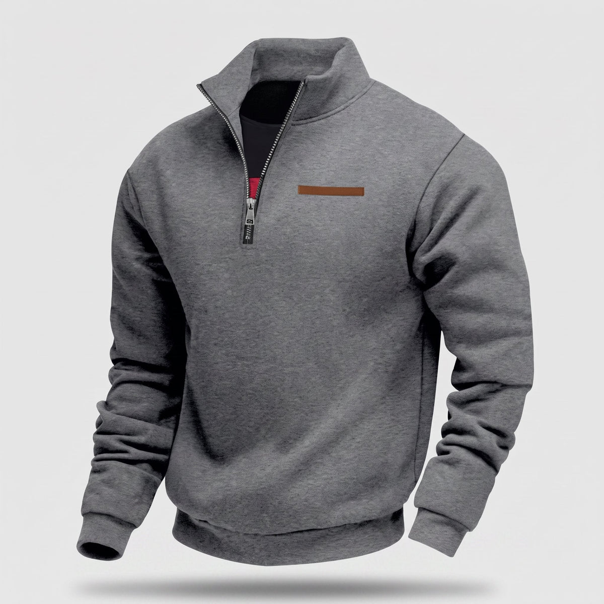 Men's Shape-Holding Fleece Sweatshirt in a Modern Cut - Dark Grey