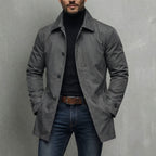 Men's Heritage Rain Mac with Turn-Down Collar and Trench Cut