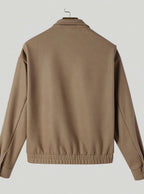 Men's Relaxed Wool-Look Bomber with Two Patch Pockets