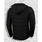 Men's Regular-Fit Channel-Quilted Puffer with Attached Hood