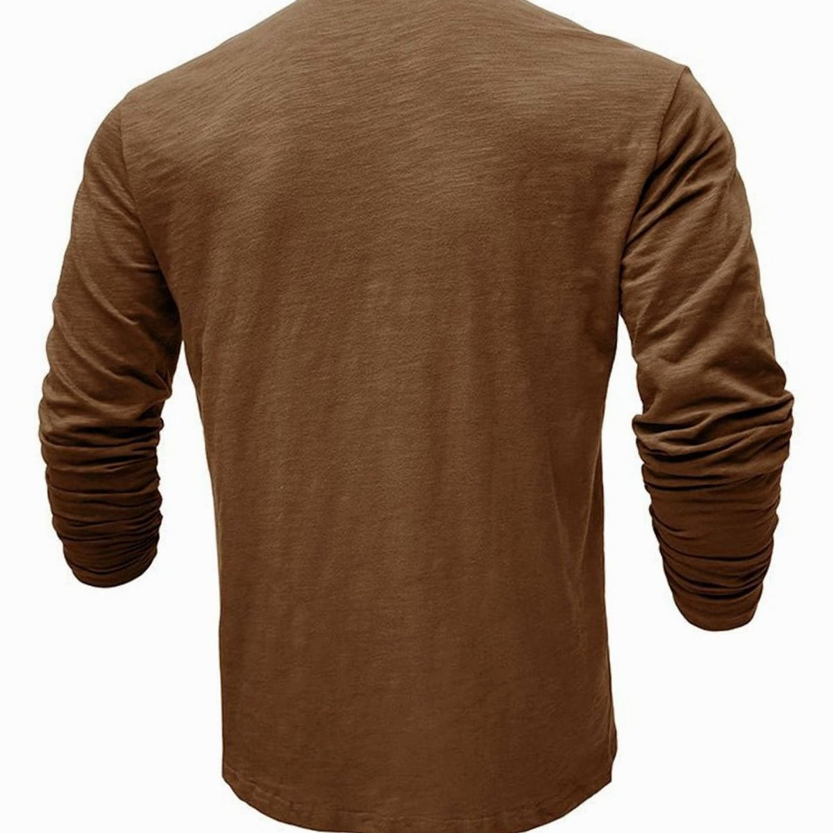 Men's Soft Long-Sleeve Henley T-Shirt in Breathable Fabric