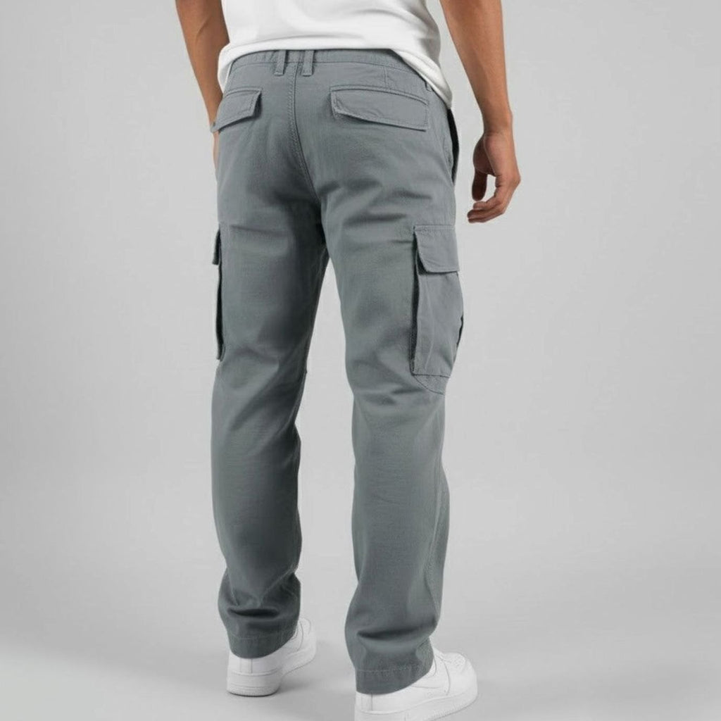 Men's Relaxed Urban Cargo Trousers with Flap-Covered Pockets