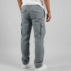 Men's Relaxed Urban Cargo Trousers with Flap-Covered Pockets