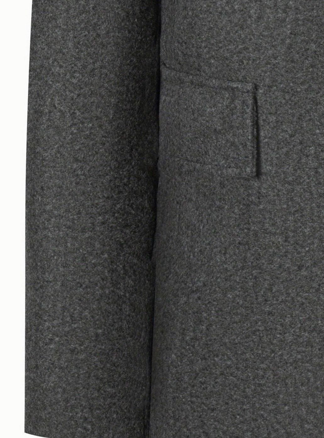 Men's Sharp Structured Wool Overcoat with Side Flap Pockets