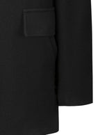 Men's Sharp Structured Wool Overcoat with Side Flap Pockets