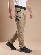 Men's Water-Repellent Tactical Work Trousers with Shaped Knees