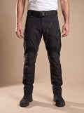 Men's Water-Repellent Tactical Work Trousers with Shaped Knees - Black