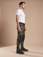 Men's Water-Repellent Tactical Work Trousers with Shaped Knees