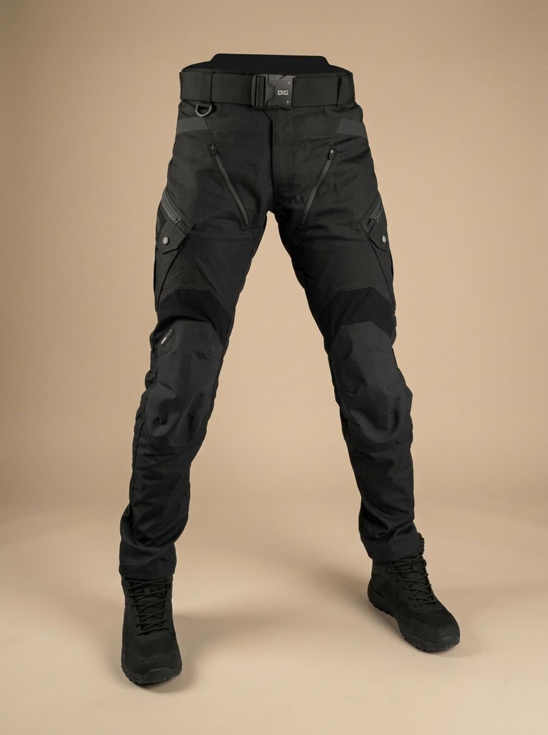Men's Water-Repellent Tactical Work Trousers with Shaped Knees