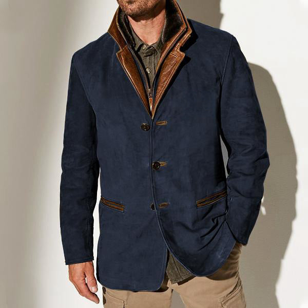 Men's Versatile Button-Front Blazer for Office and Weekend