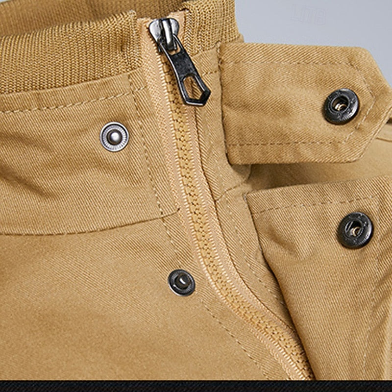 Men's Classic Relaxed-Fit Field Jacket for Spring and Autumn