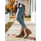 Women's Classic Cutout Ankle Boots with Easy Side Zip
